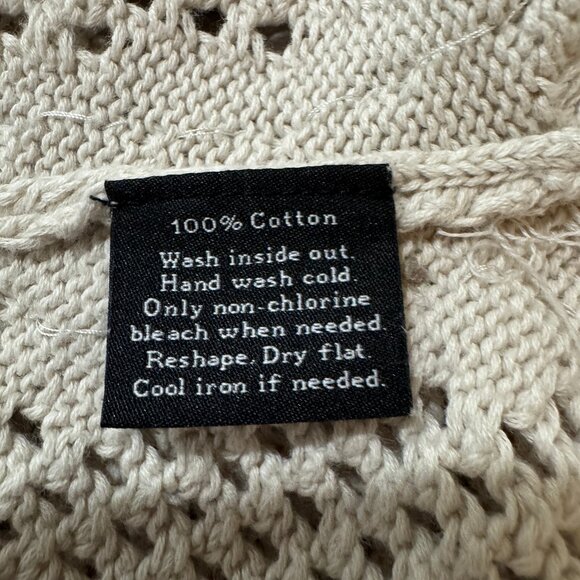 Rock & Republic Womens Mesh Tan Sweater XS Studded Brown Knit Lightweight Hi-Low - Picture 8 of 11